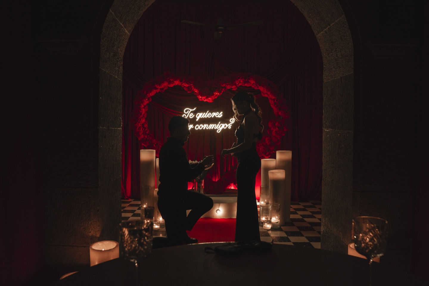 Experiencia romántica montada por Bloomhost en el centro histórico de Guadalajara